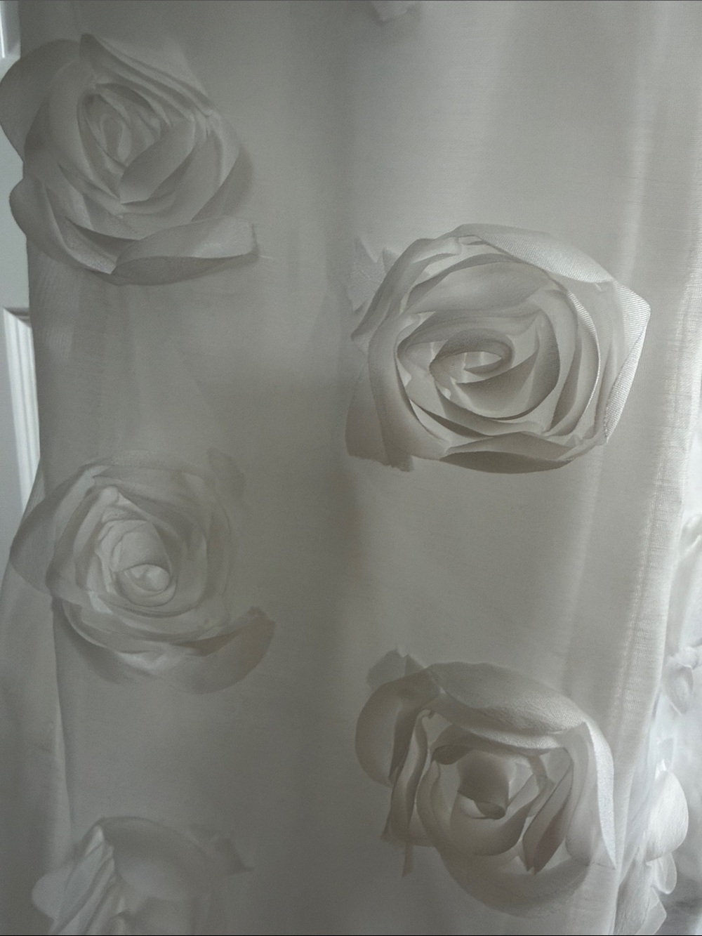 Lulus White Posh Appearance 3D Floral Appliqué Sheer Strapless Midi Dress Size S - Picture 10 of 13
